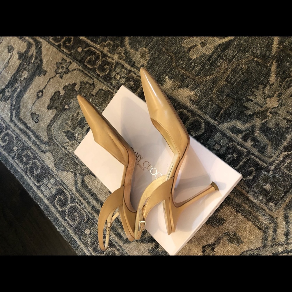 Jimmy Choo Gold Heels - Picture 6 of 12